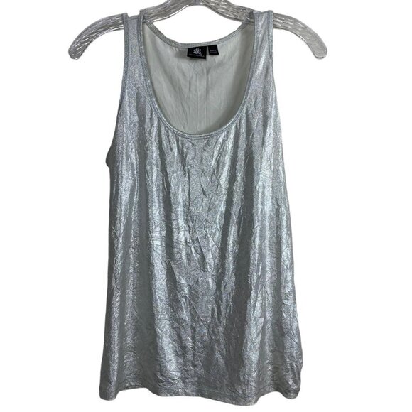 Rock‎ and Republic Rockstar Silver Tank Top Metallic Stretchy Shirt Size XS - Picture 2 of 10